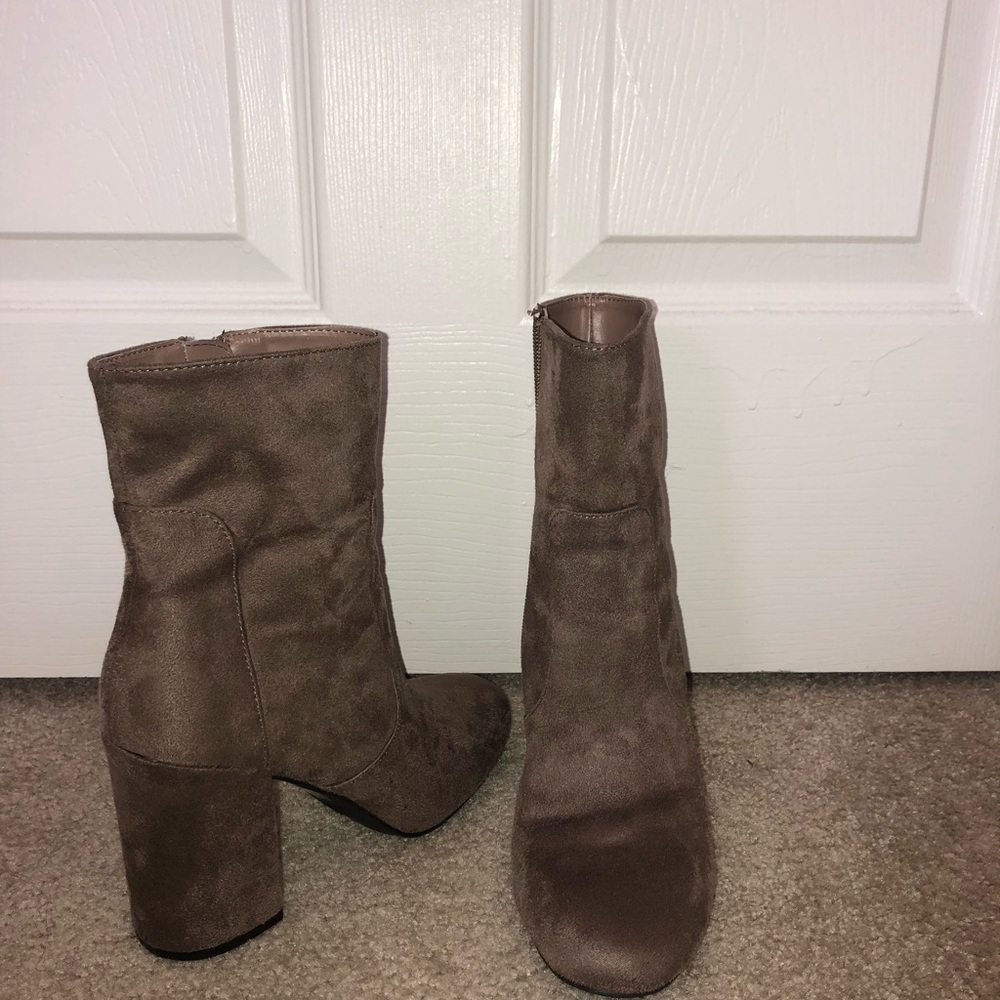 Suede Tan Booties